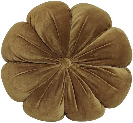 Round Fleur Cushion in Olive | Outlet Olivia's 1