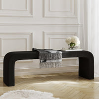 O&Co Farrah Dining Bench in Black