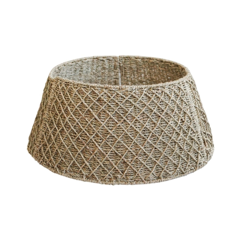 Foldable Diamond Round Wicker Tree Skirt Ivyline 2