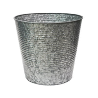 Ivyline Ribbed Galvanised Planter