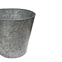 Ivyline Ribbed Galvanised Planter