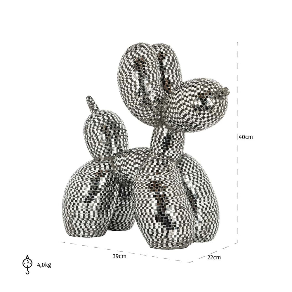 Mirrored Dog Small Ornament Richmond 6