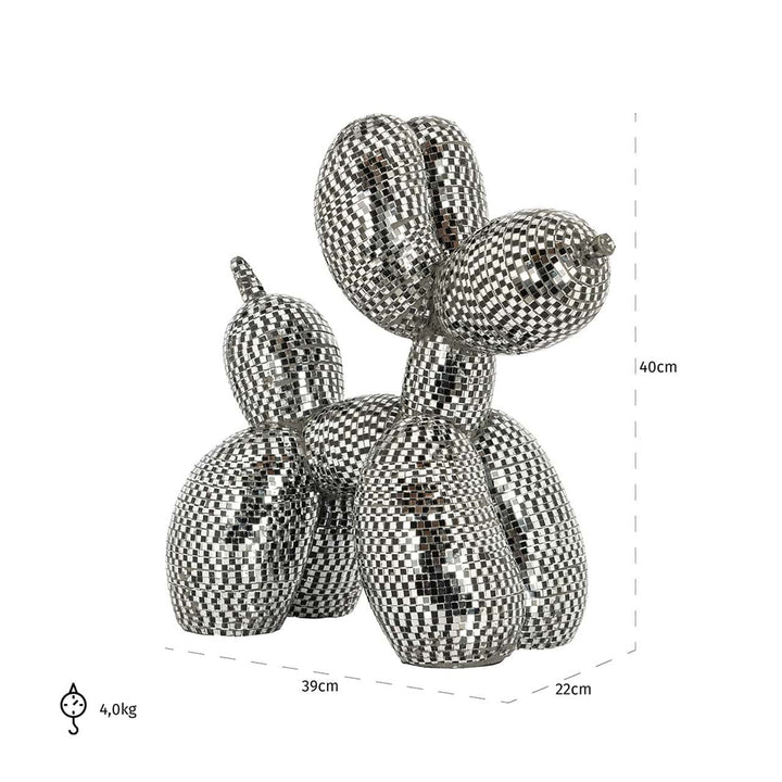 Mirrored Dog Small Ornament Richmond 6