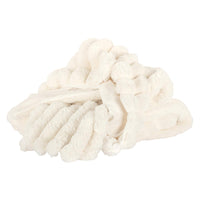 Richmond Interiors Amin Furry Blanket in White