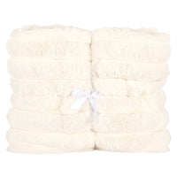 Richmond Interiors Amin Furry Blanket in White