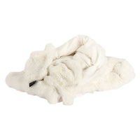 Richmond Interiors Nassim Furry Blanket in White