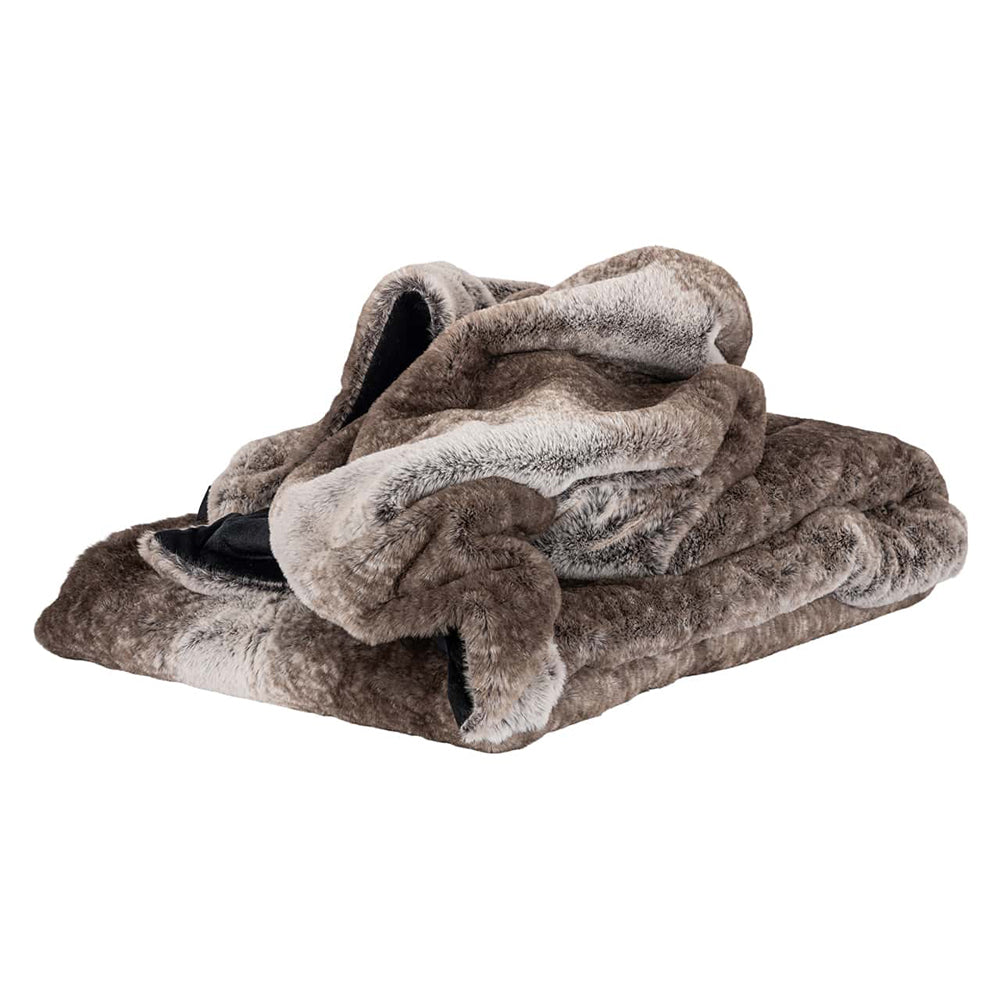 Richmond Interiors Nanoek Furry Blanket in Brown