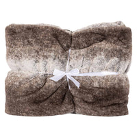 Richmond Interiors Nanoek Furry Blanket in Brown