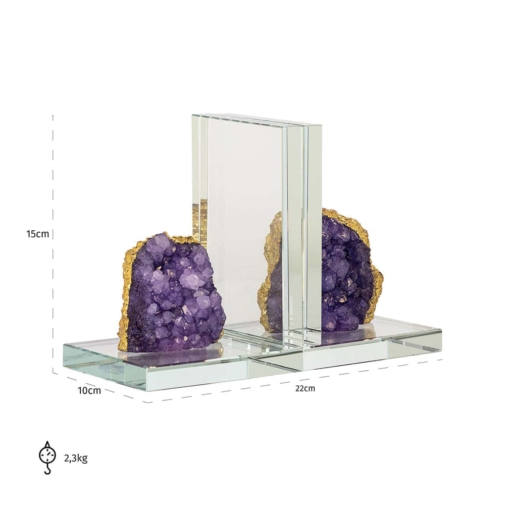 Richmond Interiors Agate Bookends - Glass & Crystal