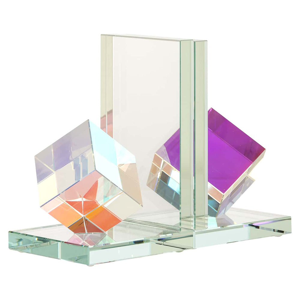 Richmond Interiors Blocks Glass Bookends