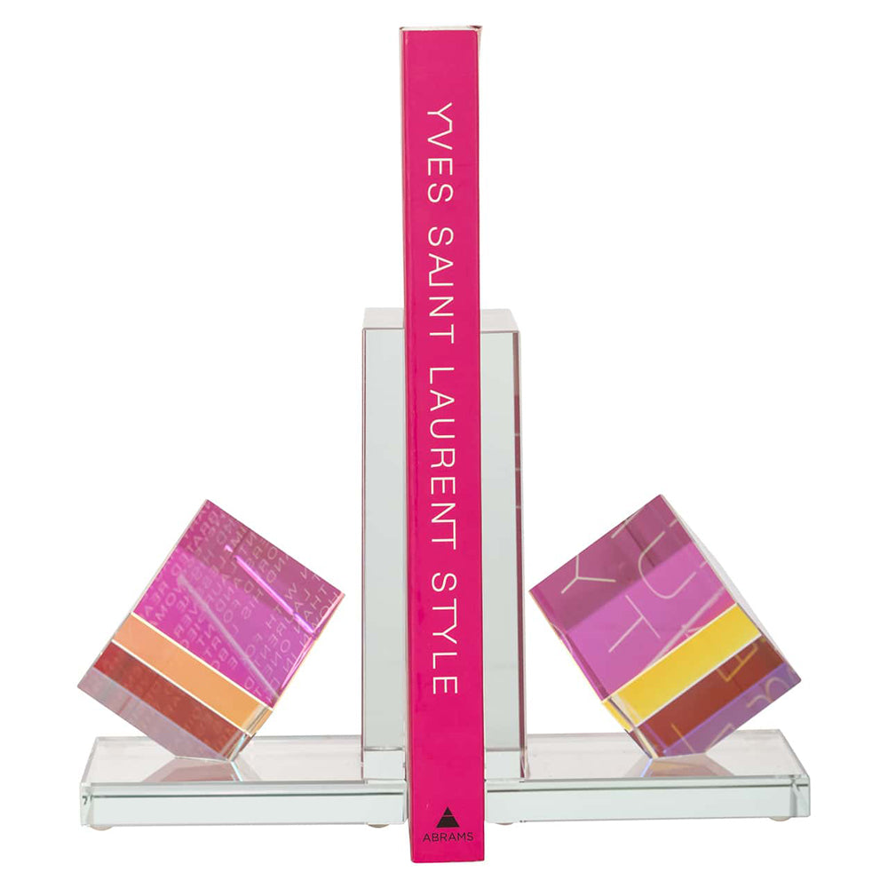 Richmond Interiors Blocks Glass Bookends