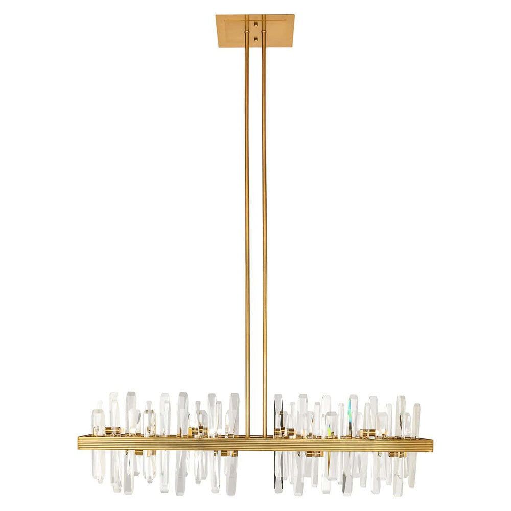 Richmond Interiors Briget Crystal Hanging Lamp in Bronze