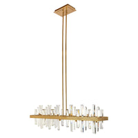 Richmond Interiors Briget Crystal Hanging Lamp in Bronze