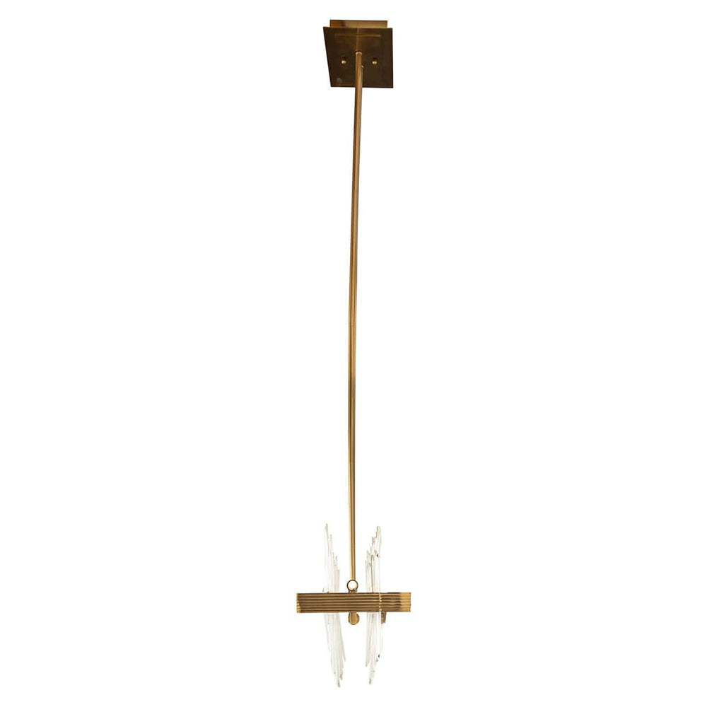 Richmond Interiors Briget Crystal Hanging Lamp in Bronze