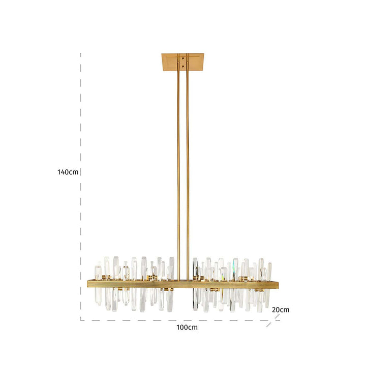 Briget Crystal Hanging Lamp - Bronze Richmond 5