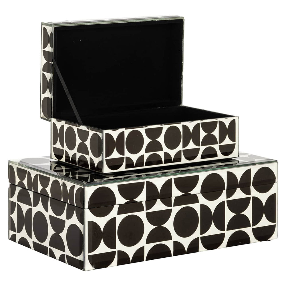 Richmond Interiors Vivian Large Jewellery Box in Black