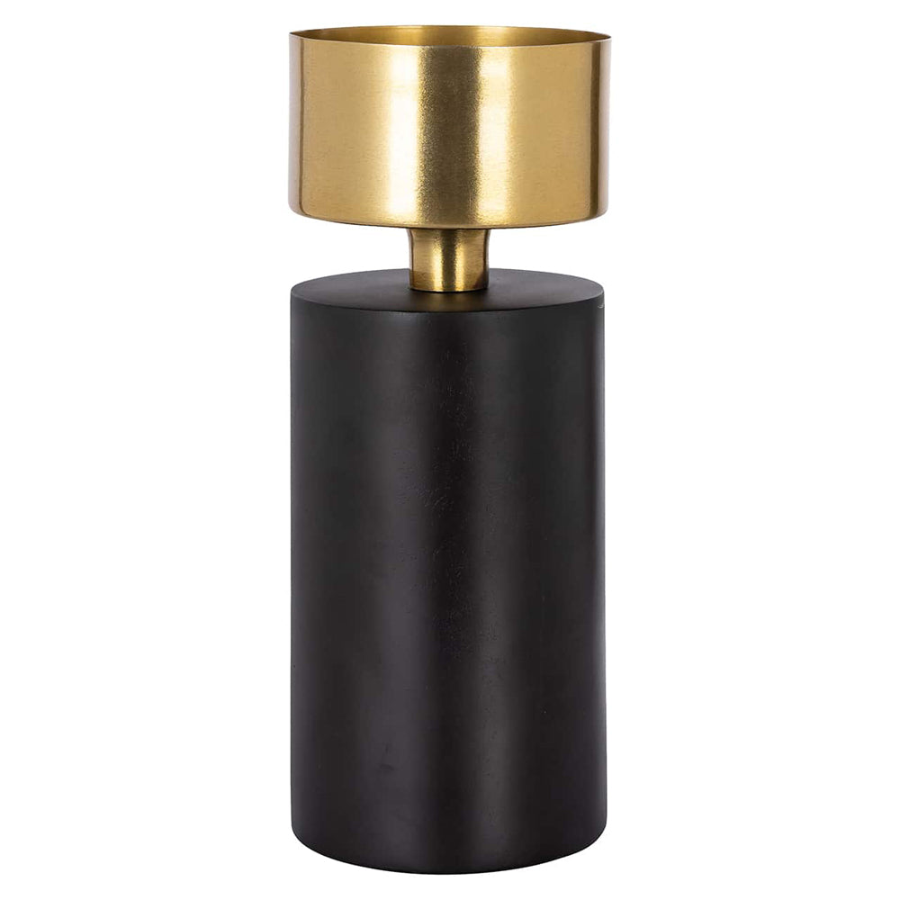 Tess Small Candle Holder - Black & Gold Richmond 1