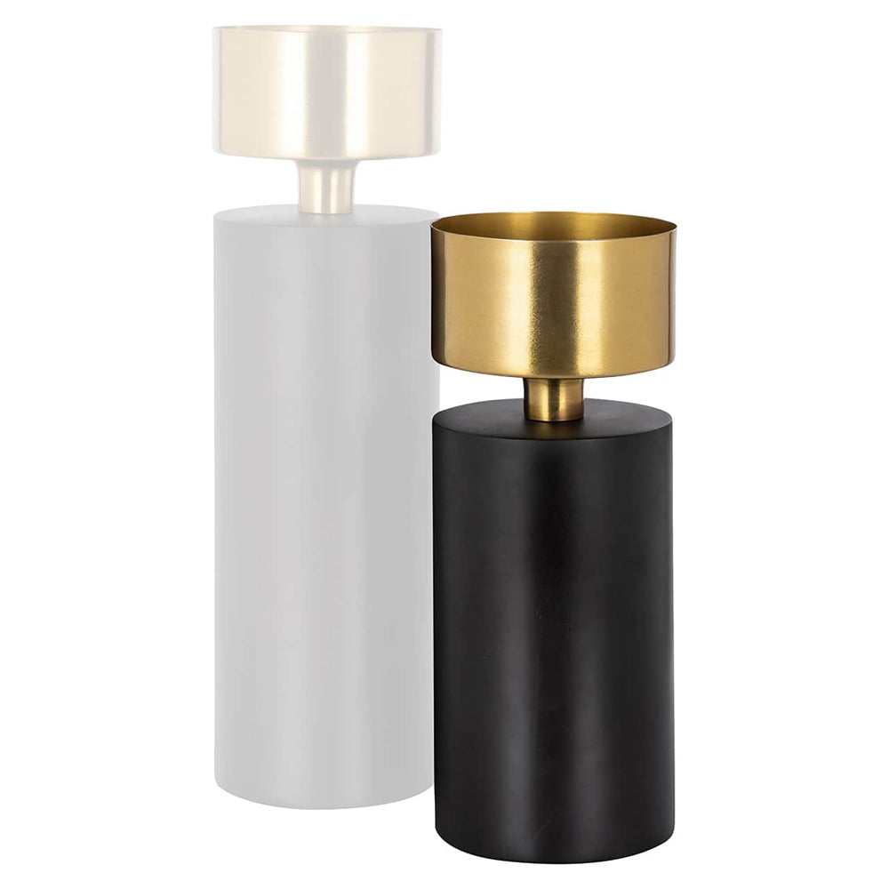 Tess Small Candle Holder - Black & Gold Richmond 2
