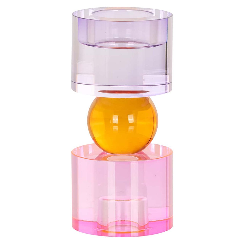 Zahra Small Crystal Candle Holder - Pink Richmond 2
