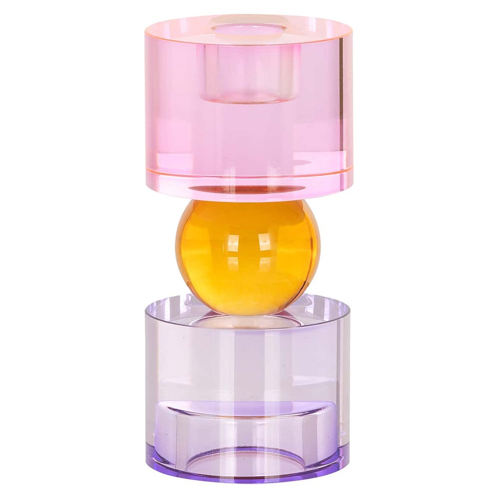 Zahra Small Crystal Candle Holder - Pink Richmond 1