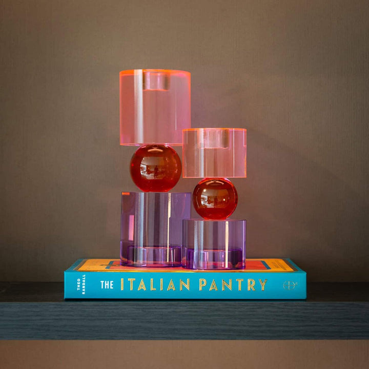 Zahra Small Crystal Candle Holder - Pink Richmond 5