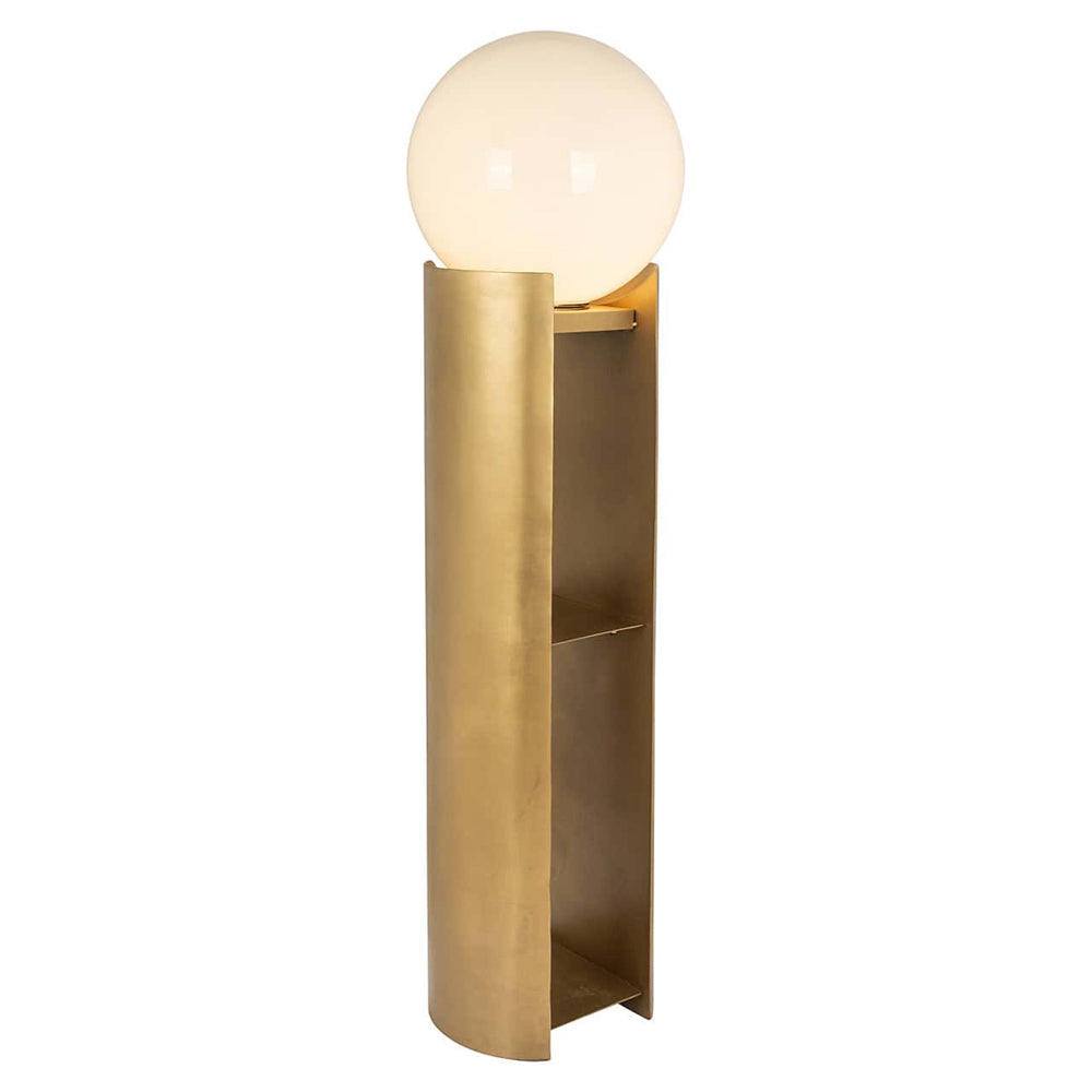 Richmond Interiors Verdon Glass Floor Lamp in Gold