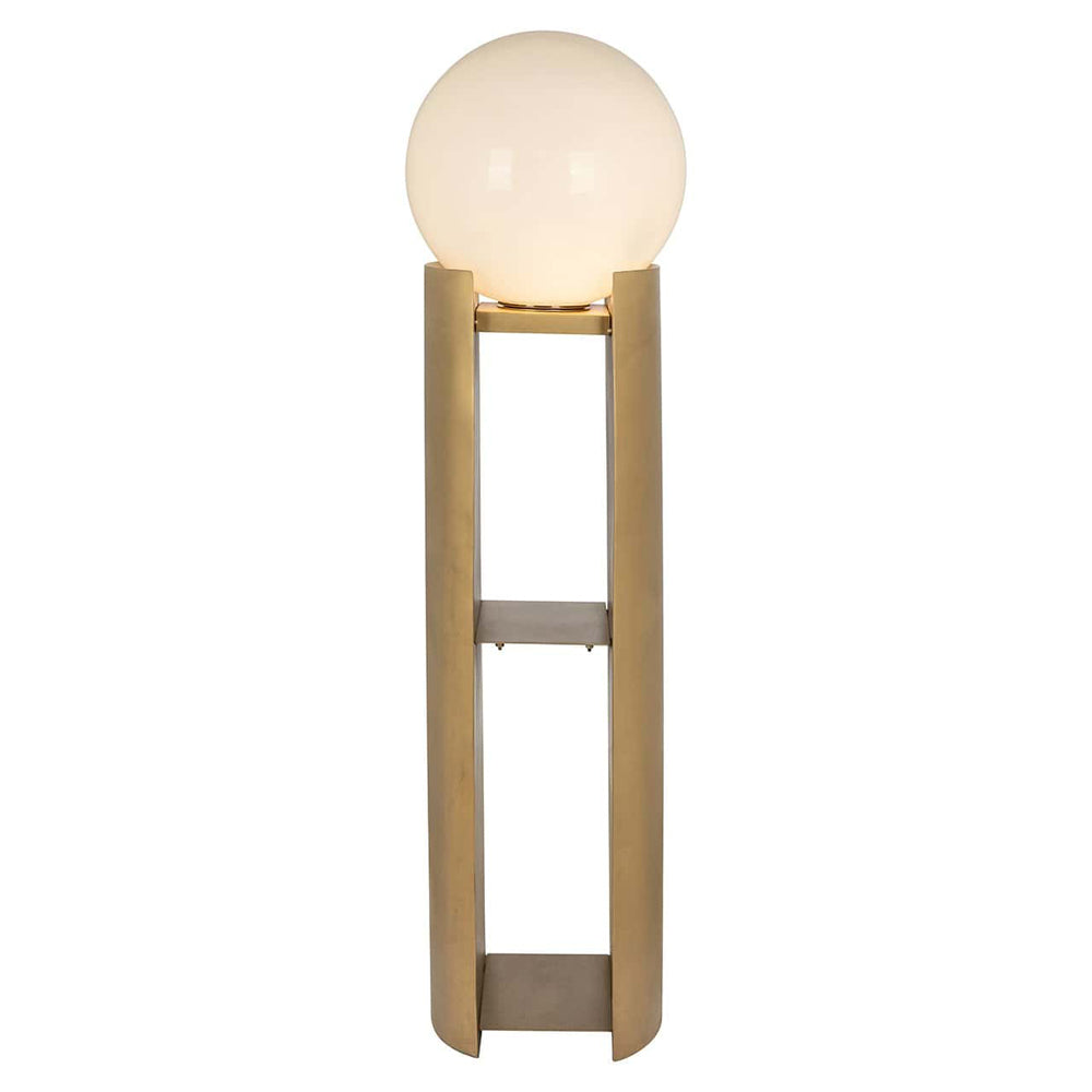 Richmond Interiors Verdon Glass Floor Lamp in Gold