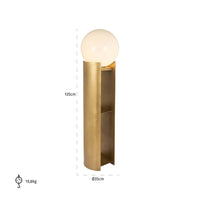 Richmond Interiors Verdon Glass Floor Lamp in Gold