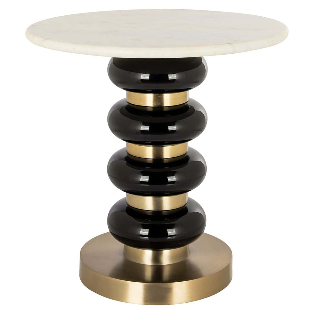 Richmond Interiors Boann Marble End Table in Black