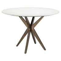 Richmond Interiors Maisy Marble Dining Table in White