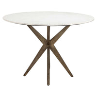 Richmond Interiors Maisy Marble Dining Table in White