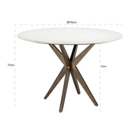 Richmond Interiors Maisy Marble Dining Table in White