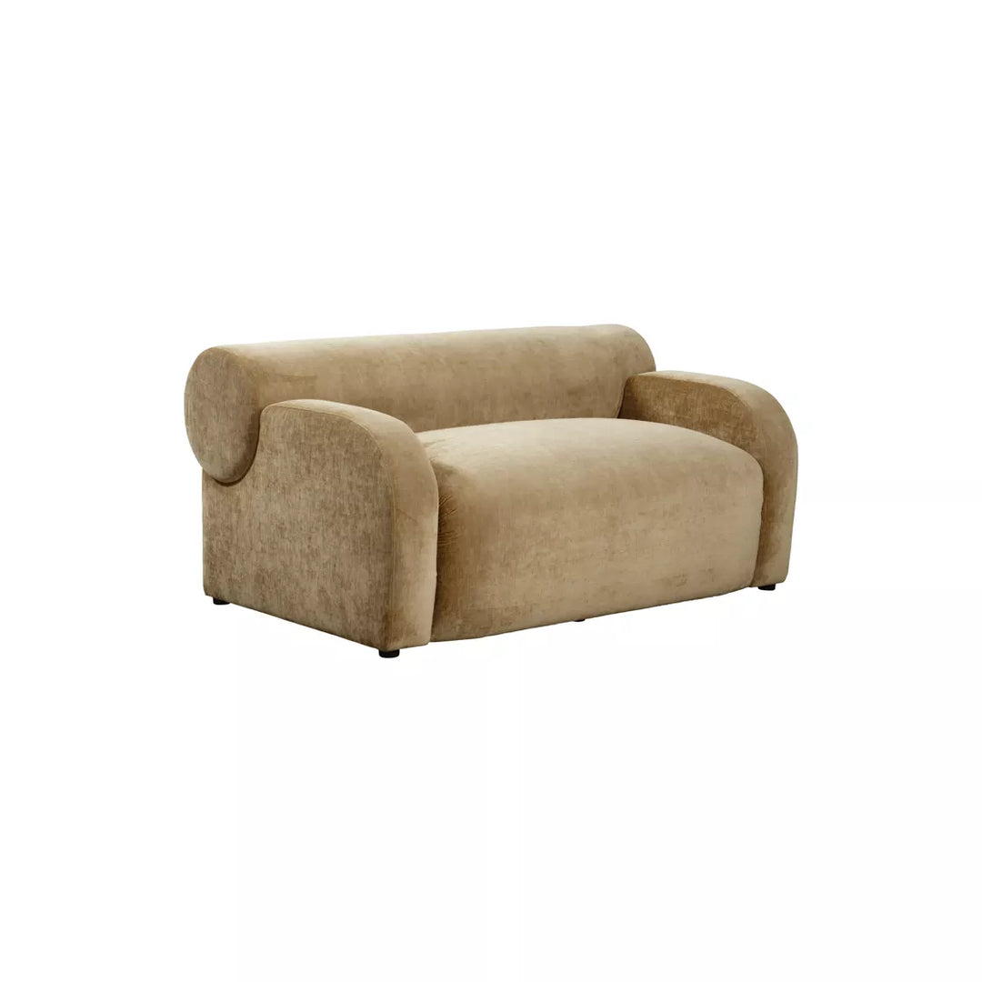 Caspar Velvet Chenille Sofa - Sandy