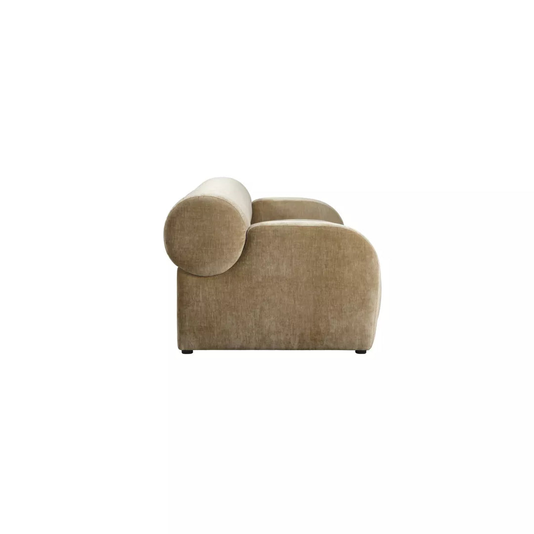 Caspar Velvet Chenille Sofa - Sandy