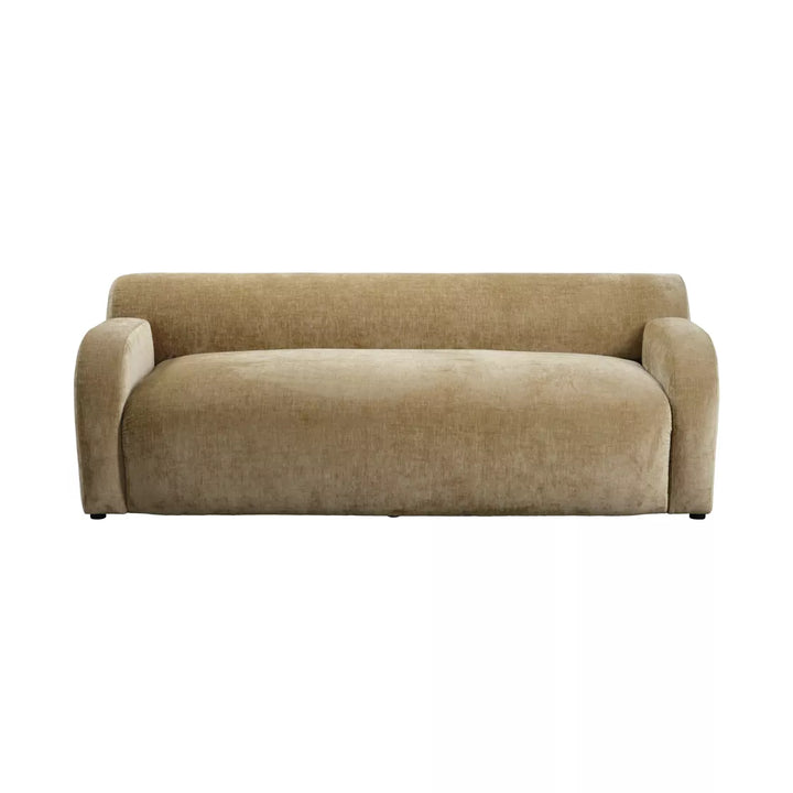 Caspar Velvet Chenille Sofa - Sandy