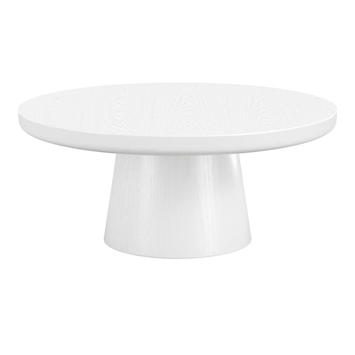 Mina Round Coffee Table - Modern White LPD Home 1
