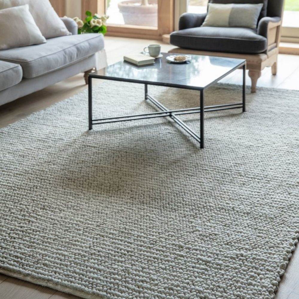 Garden Trading Badbury Wool & Polyester Rug in Stone