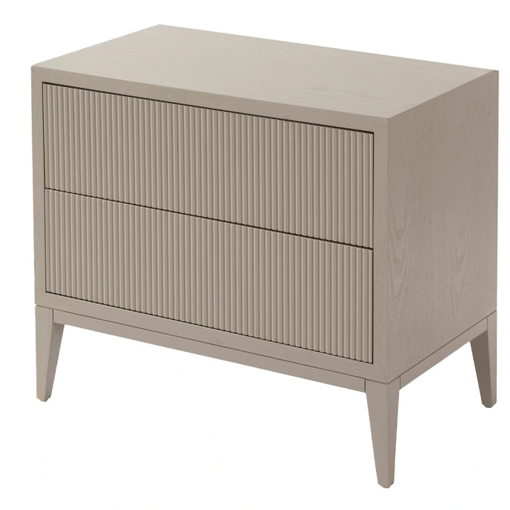 Amur Wide Bedside Table - Grey