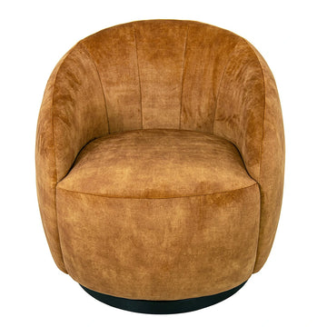 Chalain Velvet Accent Chair - Ginger