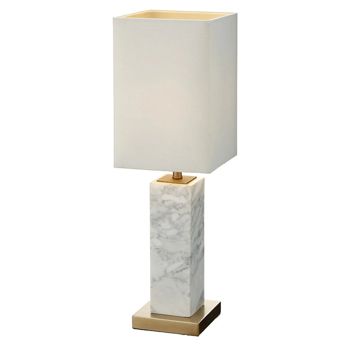 Micaela Marble Table Lamp - White