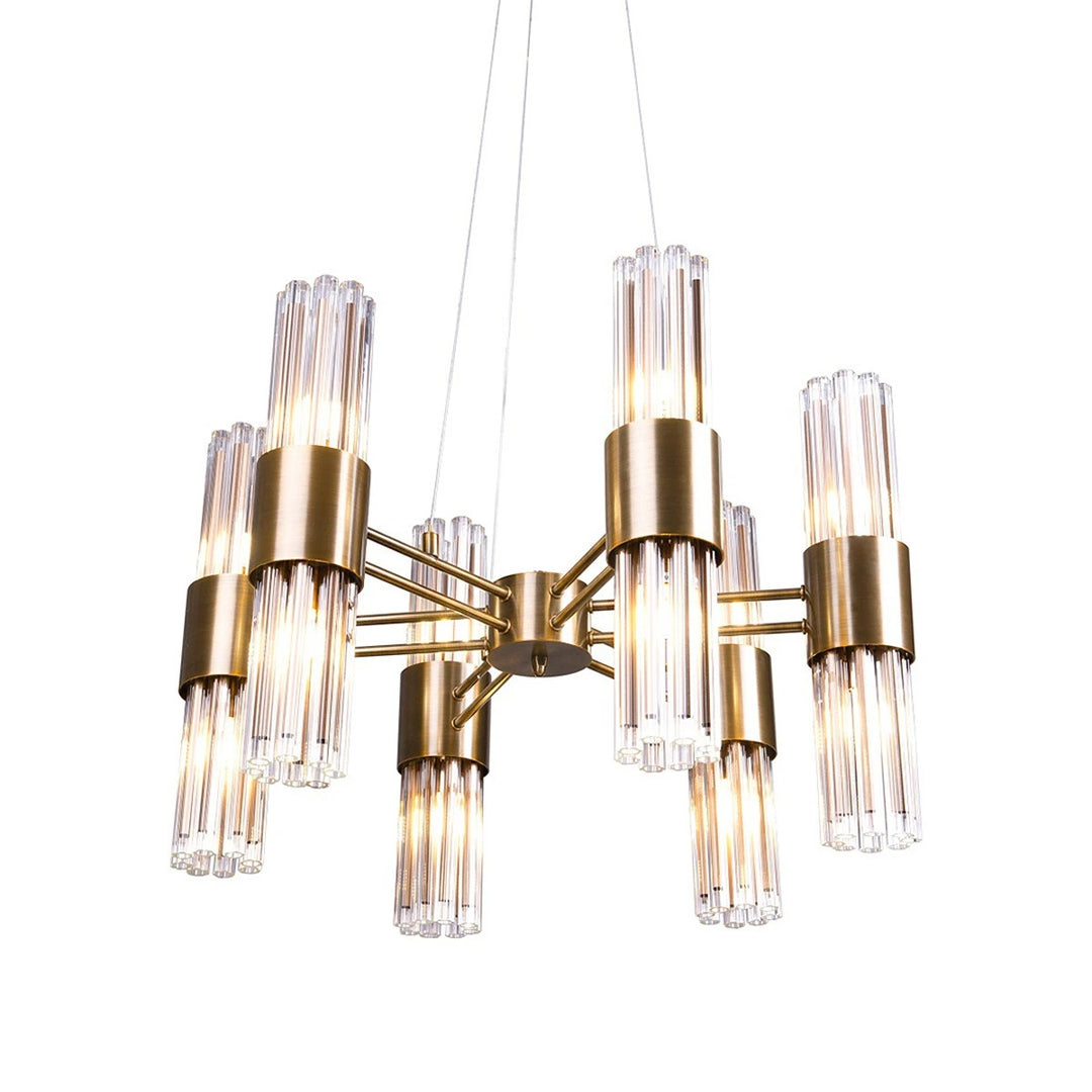 Colmar 6 Arm Chandelier - Antique Brass