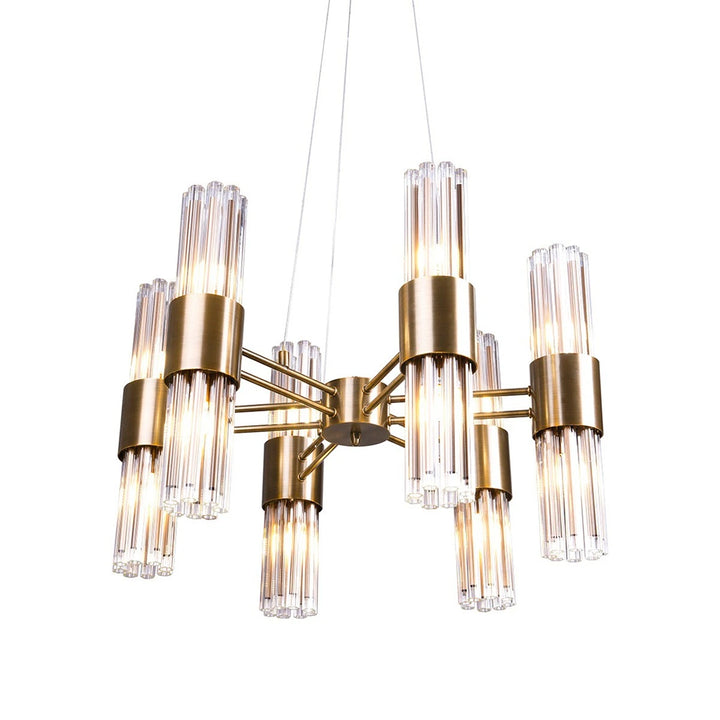 Colmar 6 Arm Chandelier - Antique Brass