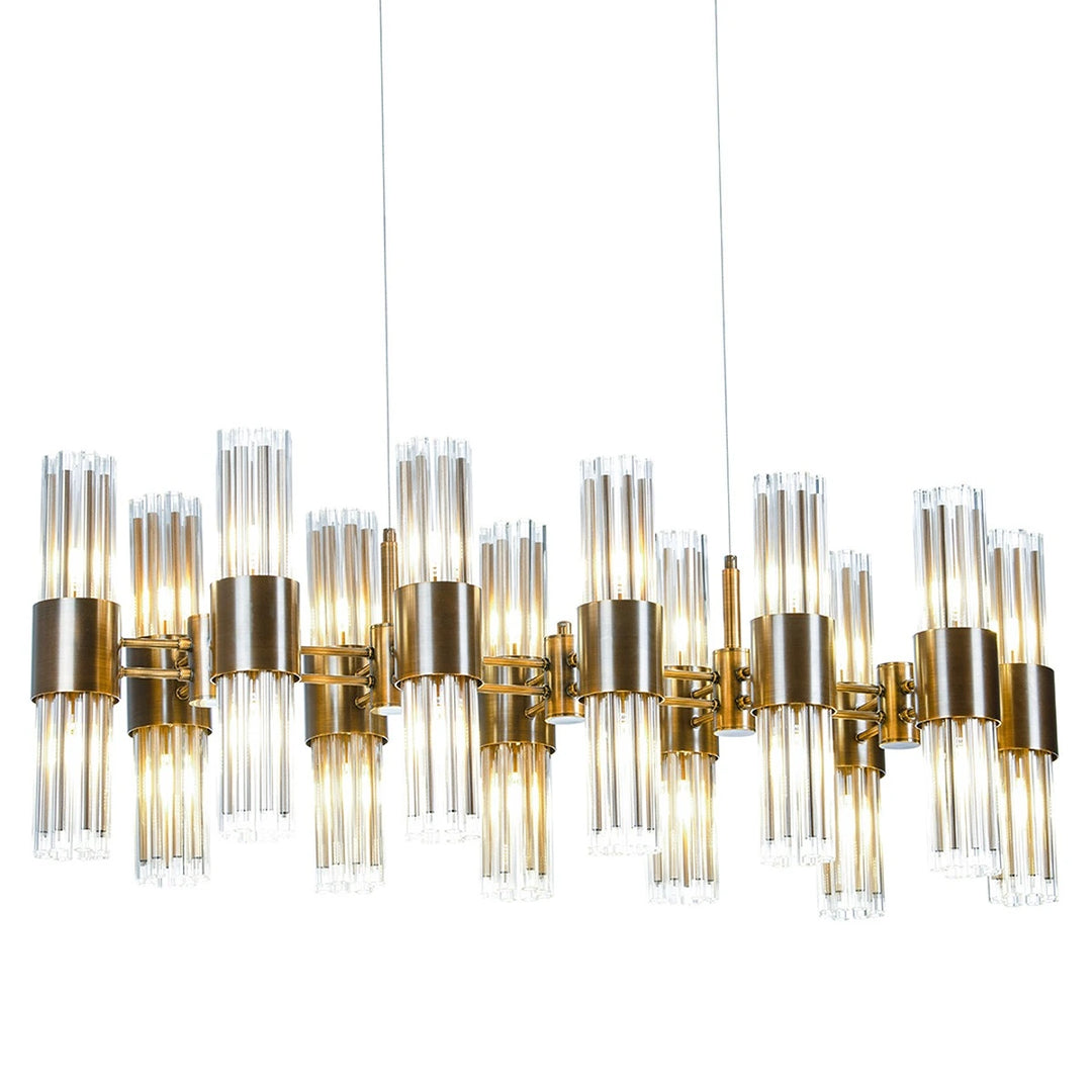 Colmar Over Dining Table Chandelier - Antique Brass
