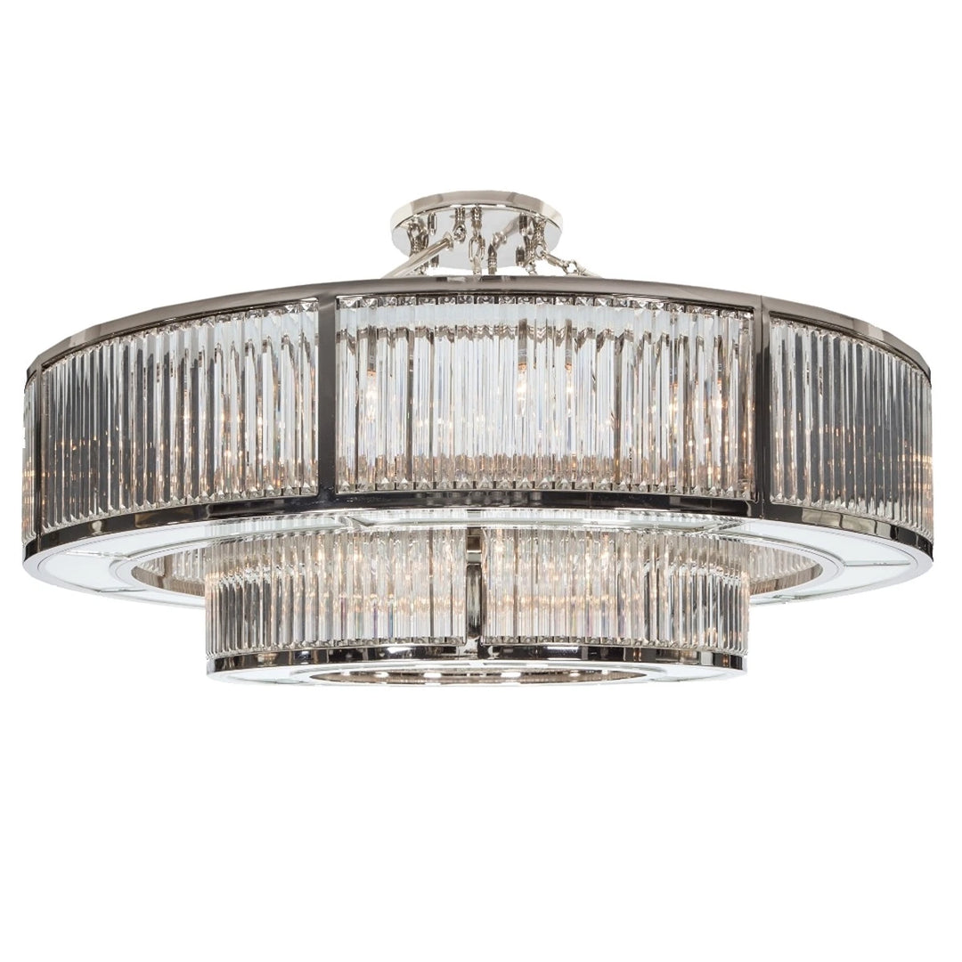 Garnet Chandelier - Nickel