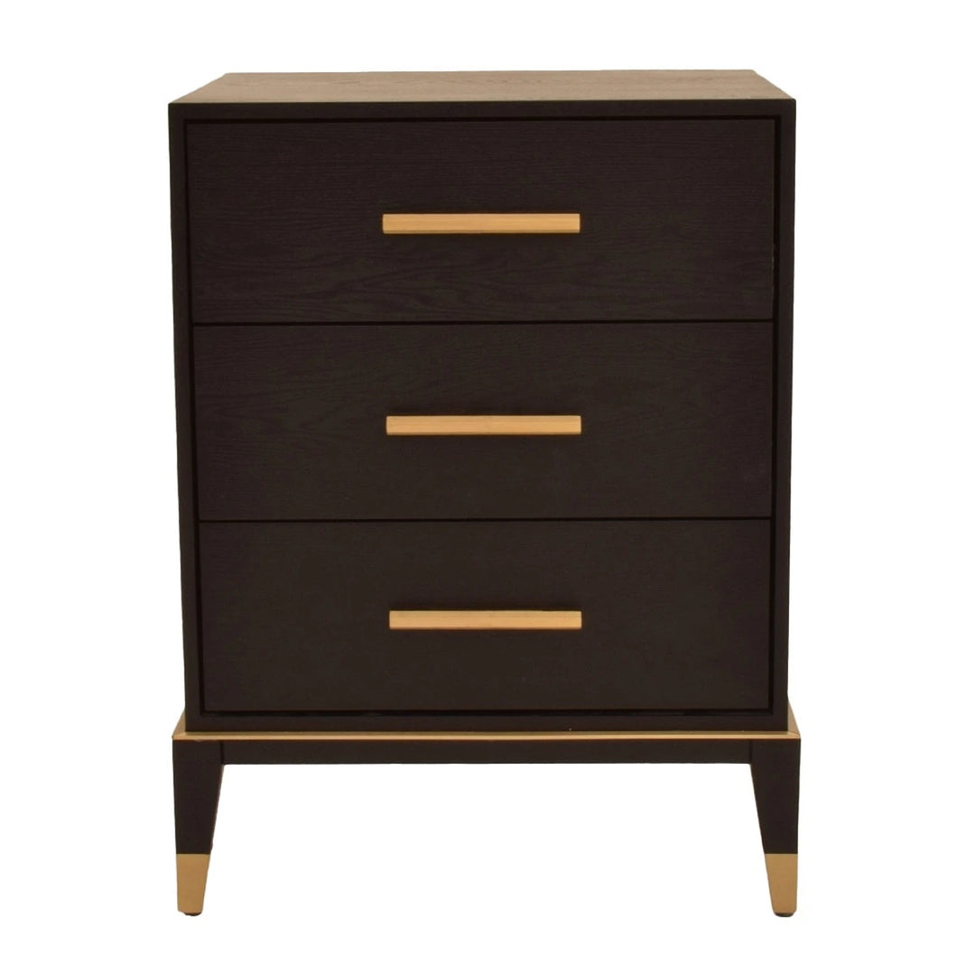 Evan 3 drawer Bedside Table