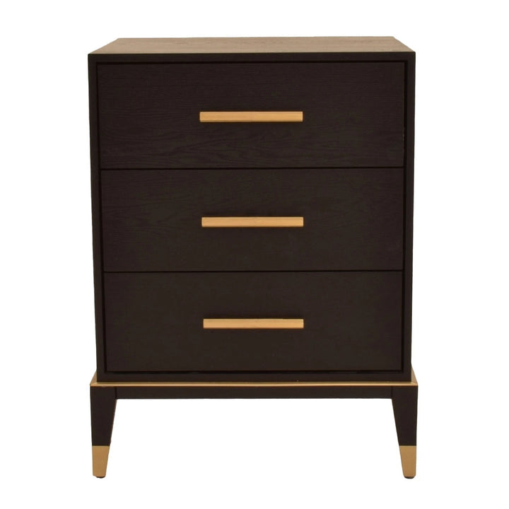 Evan 3 drawer Bedside Table