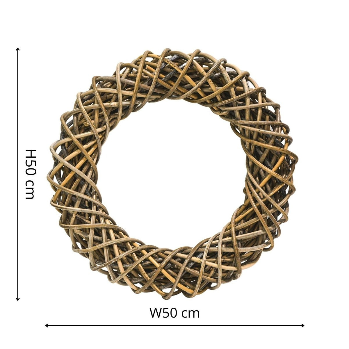 Ivyline Rattan Wreath - 50cm