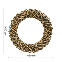 Ivyline Rattan Wreath - 50cm