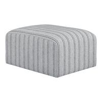 O&Co Jersey Thick Stripe Pouffe