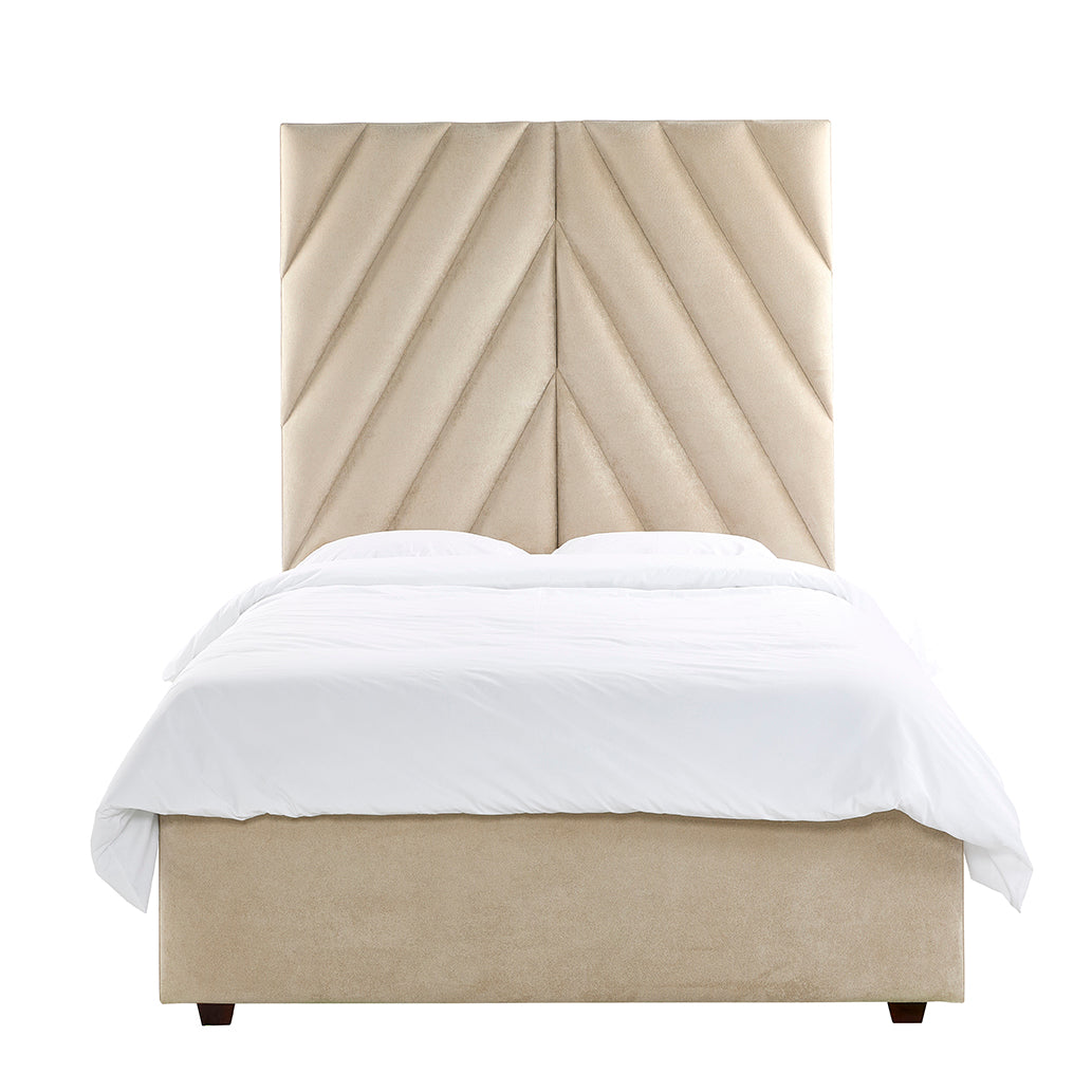 Rebecca Luxury Panelled Upholstered Bed - Stone Home of Beds 1